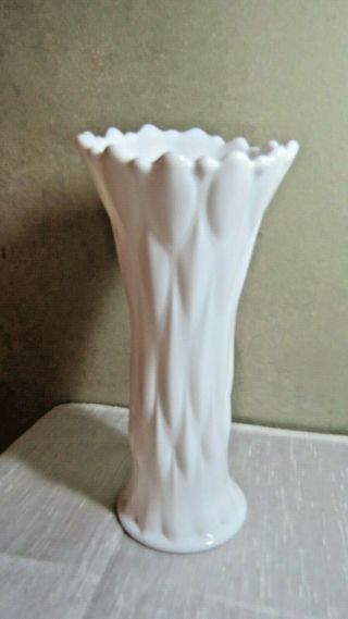 Fostoria Frisco Milk Glass Swung Vase 1229 9 1/2 Inches
