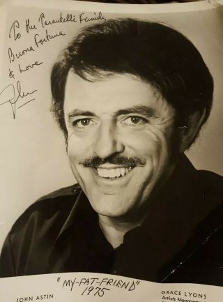 John Astin Autographed 8x10 Addams Family Star From Play My Fat Friend 1975