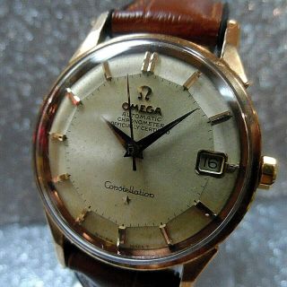 Vintage Omega Constellation Pie Pan Gold Capped Automatic Watch Cal:564