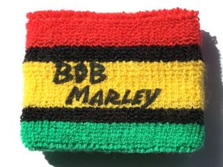 BOB MARLEY Old OG Vtg 1980`s Printed Sweatband/Wristband (not patch shirt badge) 2