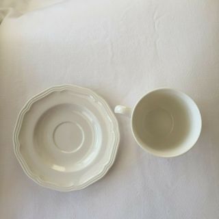 Set Of 4 Mikasa Tea Cup And Saucer Ultima,  Antique White.