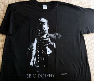 Vintage Jazz T - Shirt - Eric Dolphy - Lee Tanner 1990 Gear,  Inc Atlanta Xl Orig