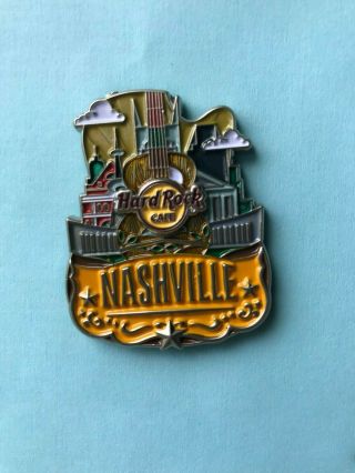 Hard Rock Cafe Core City Icon Nashville Guitar And Building City Scene Pin