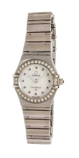 Omega Constellation Ladies Stainless Steel & Diamond 1465.  71.  00 Wrist Watch
