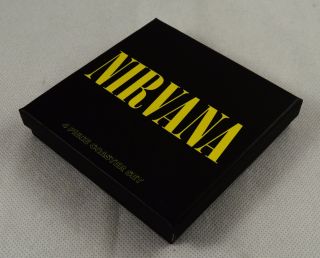 Boxed Set of 4 Collectable NIRVANA Drinks Coasters.  Officially Licensed. 3