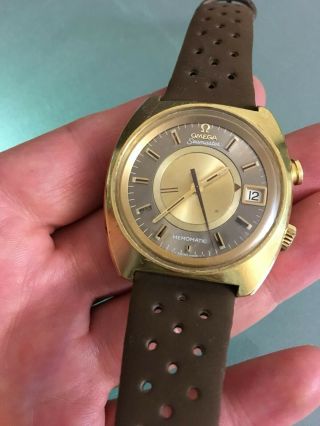 Mens Omega Seamaster Memomatic Alarm Wrist Watch 1974