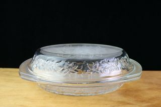 Princess House Fantasia Individual Casserole Dish And Lid Frosted Floral