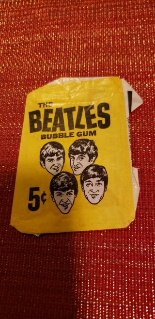 The Beatles Topps Bubble Gum Wrapper 1964 Bazooka