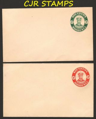Southern Rhodesia Stationery Envelopes (x2) - Kgv Era - -