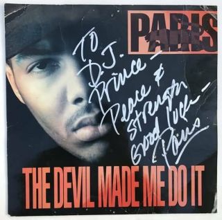 Paris Hand - Signed Autographed Lp Poster Flat The Devil Made Me Do It