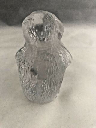 DAUM Crystal HEAR NO EVIL Monkey Paperweight Figurine France Signed 3