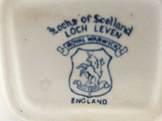 Royal Warwick Lochs of Scotland Loch Leven Delft Blue Creamer 3