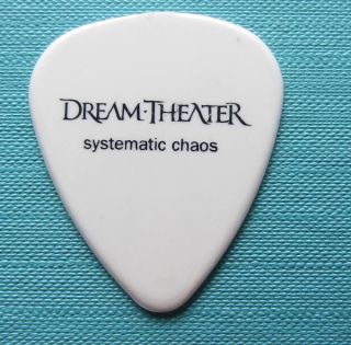Dream Theater (systematic Chaos) Guitar Pick (white With Black Lettering) Ant