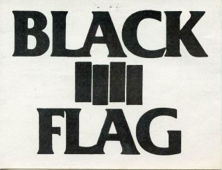 Vtg Black Flag Sticker 4.  5 " X4.  2 " Punk Rock Hardcore Kbd Circle Jerks Misfits