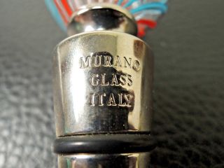Hand blown Murano glass wine bottle stopper 100 signed 2