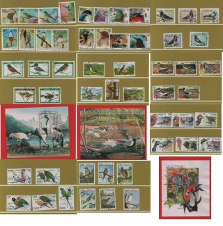 Thematic Stamps Birds Northern Caribbean 9 Sets & 3 Miniature Sheet - Cto