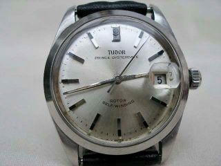 Vintage Stainless Steel Rolex Tudor Prince Oyster Date Automatic Wristwatch.