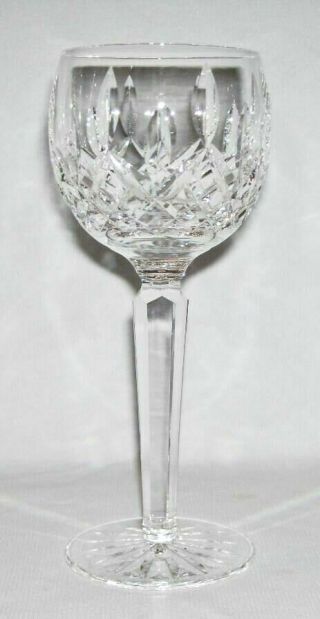 Waterford Elegant Cut Crystal 8 Oz.  Wine Hock Glass (lismore) Ireland