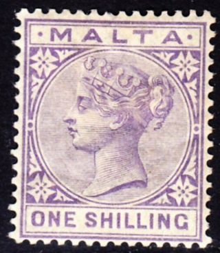 Malta 1885 Qv Sg28 1/ - Violet Mounted