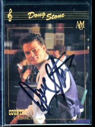 Doug Stone Signed Autographed Auto 1992 Country Classics Card 24 Singer