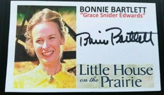 " Little House On The Prairie " Bonnie Bartlett " Grace " Autographed 3x5 Index Card