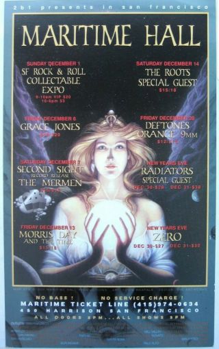 Deftones Roots Grace Jones Concert Poster 1996 Maritime Hall Sf,  Mh 25