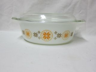 Vintage Pyrex Town & Country 043 Oval Casserole Dish With Lid.  1 1/2 Qt