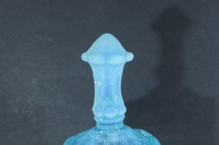 VTG Fenton Glass Bell Blue & White Opalescent 6.  5 