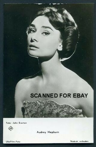 Audrey Hepburn Stylish 1950s Vintage European Photo Postcard