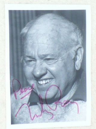 5 X 7 B & W Signed Photo Of Well - Known Movie Actor Mickey Rooney