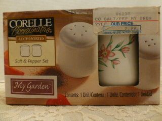 Corelle My Garden Salt & Pepper Set Shakers -