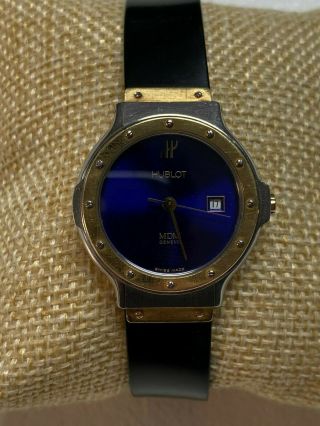 Hublot Classic Rubber Straps Mdm Two Tone Stainless Steal And 18k Gold