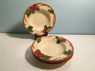 Franciscan Ware - Apple Pattern - U.  S.  A.  / California - Set Of 4 Rim Soup Bowls