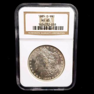 1885 O Us United States Morgan Silver $1 Dollar Ngc Ms65 Collector Coin Dx2008
