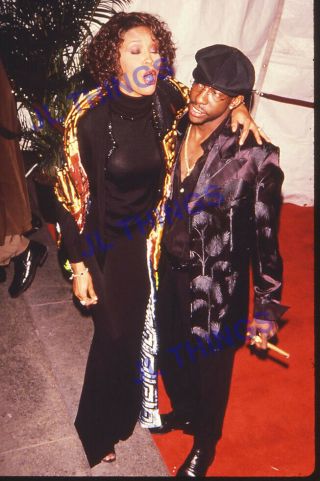 Whitney Houston And Bobby Brown Color 35mm Slide From The 1990s 2