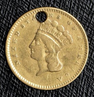 1856 Gold $1 U.  S.  Dollar Gold Coin