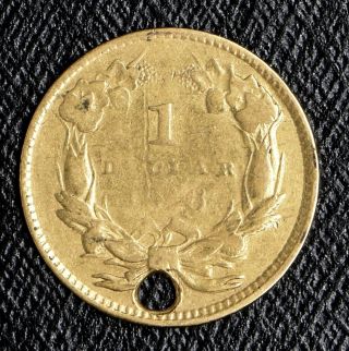 1856 GOLD $1 U.  S.  DOLLAR GOLD COIN 2