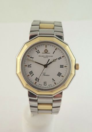 Baume & Mercier Stainless Steel And 18k Yellow Gold Riviera Watch