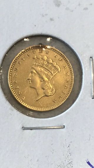 1857 Indian Princess $1 One Dollar Gold Ef Details Y03