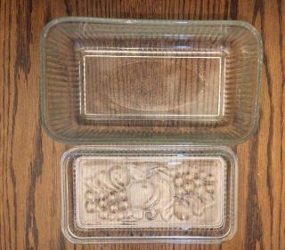 Vintage refrigerator ware glass dish with lid 3