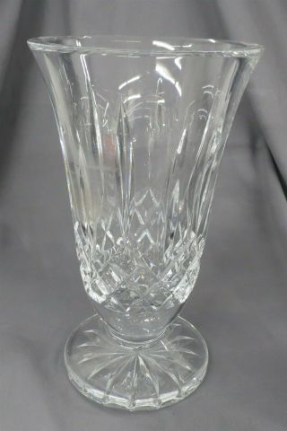 Waterford 9 " Lismore Cut Crystal Footed Vase