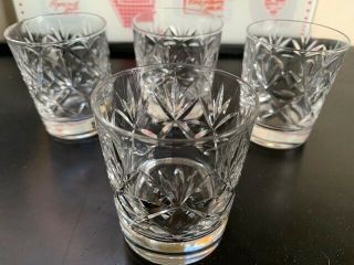 Royal Doulton,  Waterford Or Tyrone Crystal Cut Whiskey Glasses In Set Of 4