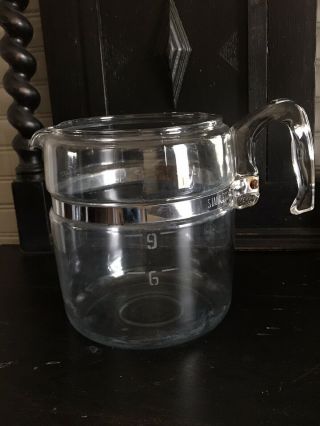 Vintage Pyrex Flameware Clear Glass 9 Cup 7759 Percolator Coffee Pot