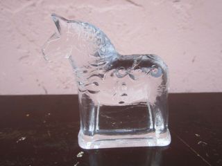 Miniature Toy Clear Fine Art Glass Horse Figurine By Owner