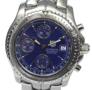 Tag Heuer Link Chronograph Ct2110.  Ba0550 Blue Dial Automatic Men 