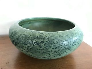 Weller Frosted Matte Green Arts And Crafts Pottery