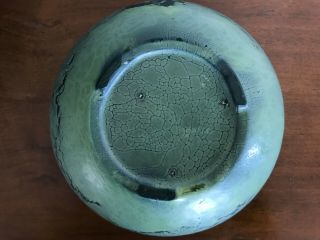 Weller Frosted Matte Green Arts and Crafts Pottery 3