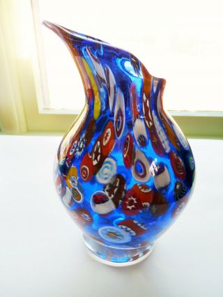 Vintage Murano Millefiori Glass Vase Mid Century Modern 2 I Combine