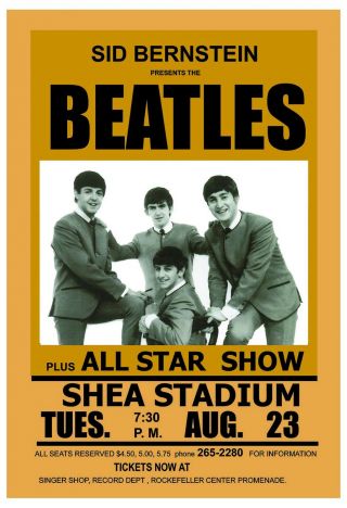 The Beatles at Shea Stadium Concert Poster 1966 13x19 2