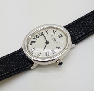 Fine & Vintage 18k White Gold L.  U.  Chopard Baignoir Ellipse Mechanical Watch